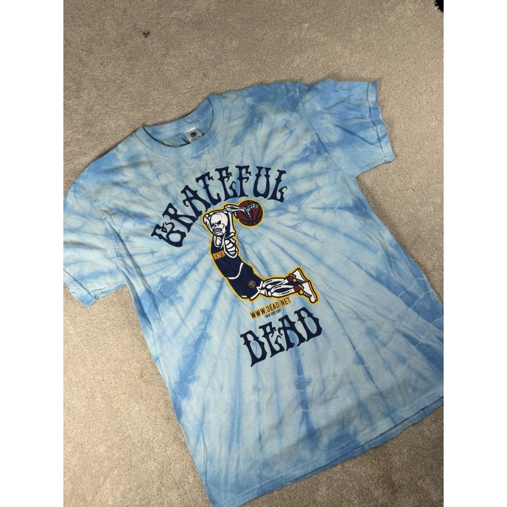 Grateful Dead Denver Nuggets Lg. Colortone Skeleton Dunking Basketball Tie Dye**